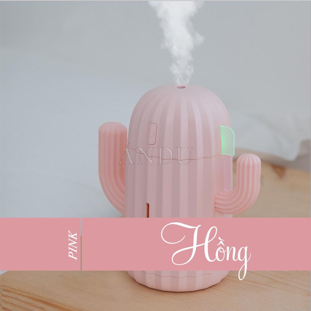Máy Phun Sương Tạo Độ Ẩm Mini Hình Cây Xương Rồng Tặng Kèm Dây Sạc