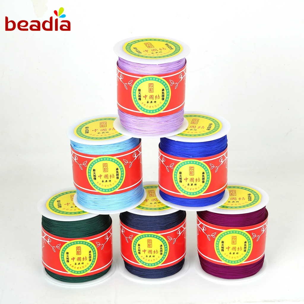 Cuộn chỉ ngọc bích Beadia chất lượng cao nhiều màu tùy chọn dùng làm trang sức DIY