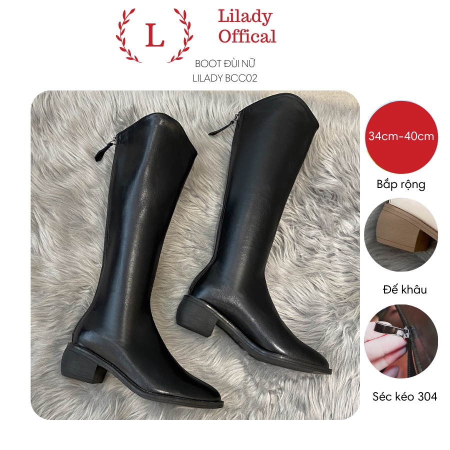 Boot đùi cao cổ đế bệt có séc khoá 3-4 phân cao cổ ulzzang big size