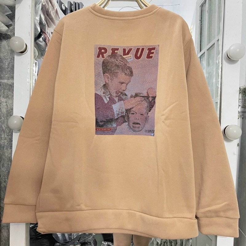 Áo Sweater Nỉ Ngoại In Hình Em Bé Kèm Ảnh Thật