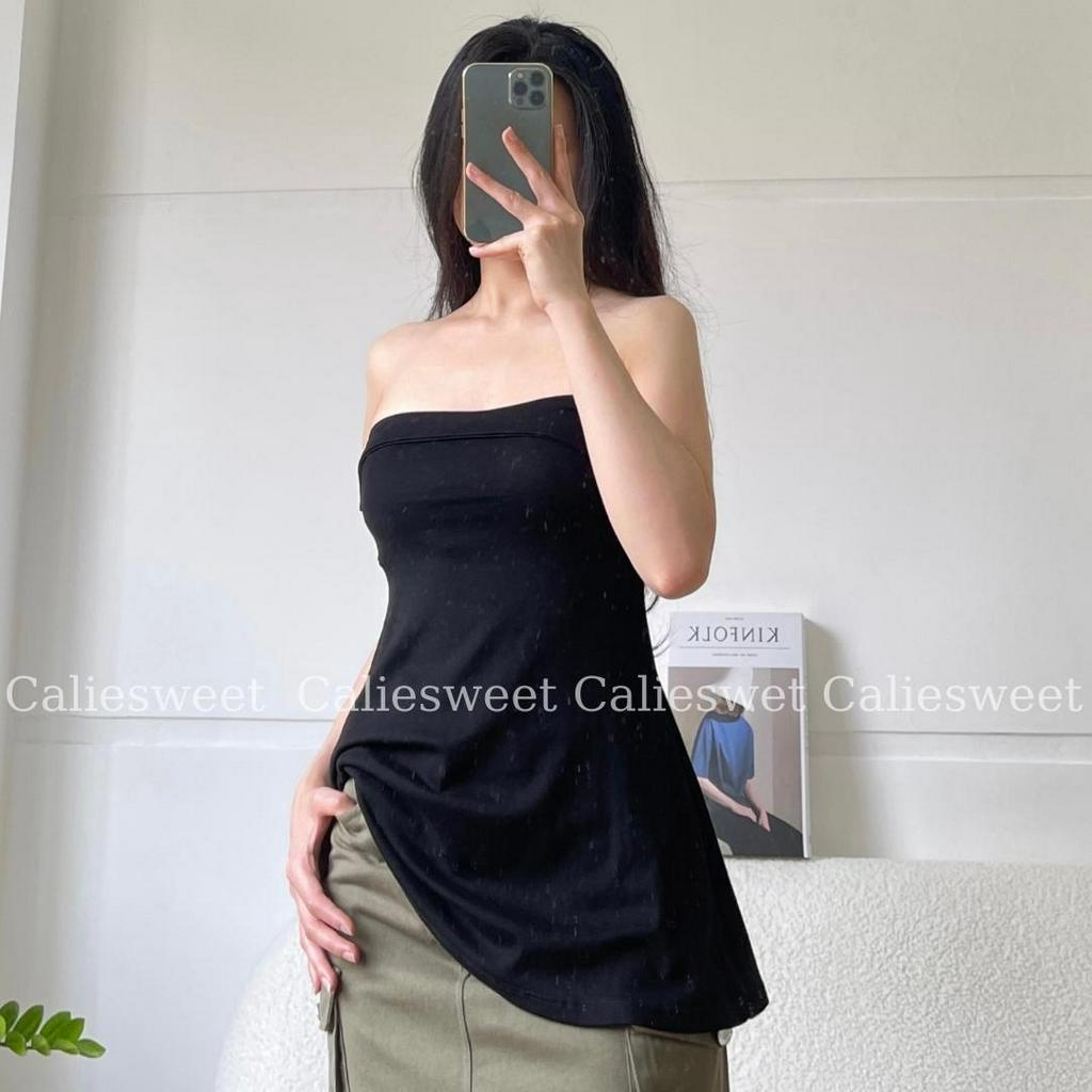 Áo quây ngực dáng dài Caliesweet  áo ống cúp ngực không dây ôm dáng sexy