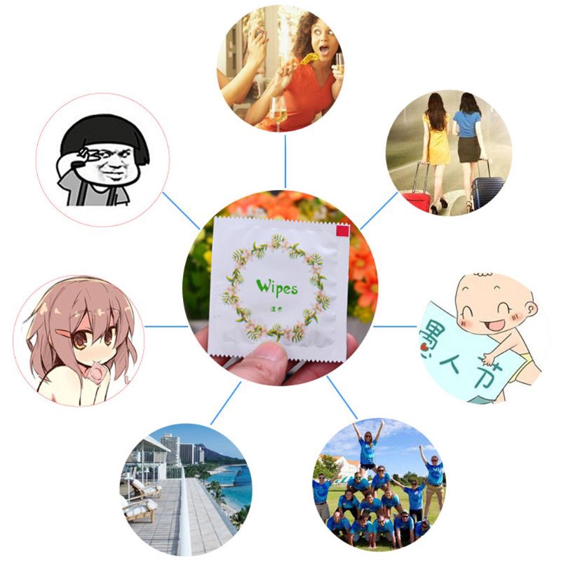 [Hàng mới về] Bộ 10 khăn ướt lau mặt dạng nén in họa tiết hoa thời trang để mang đi du lịch tiện lợi | BigBuy360 - bigbuy360.vn