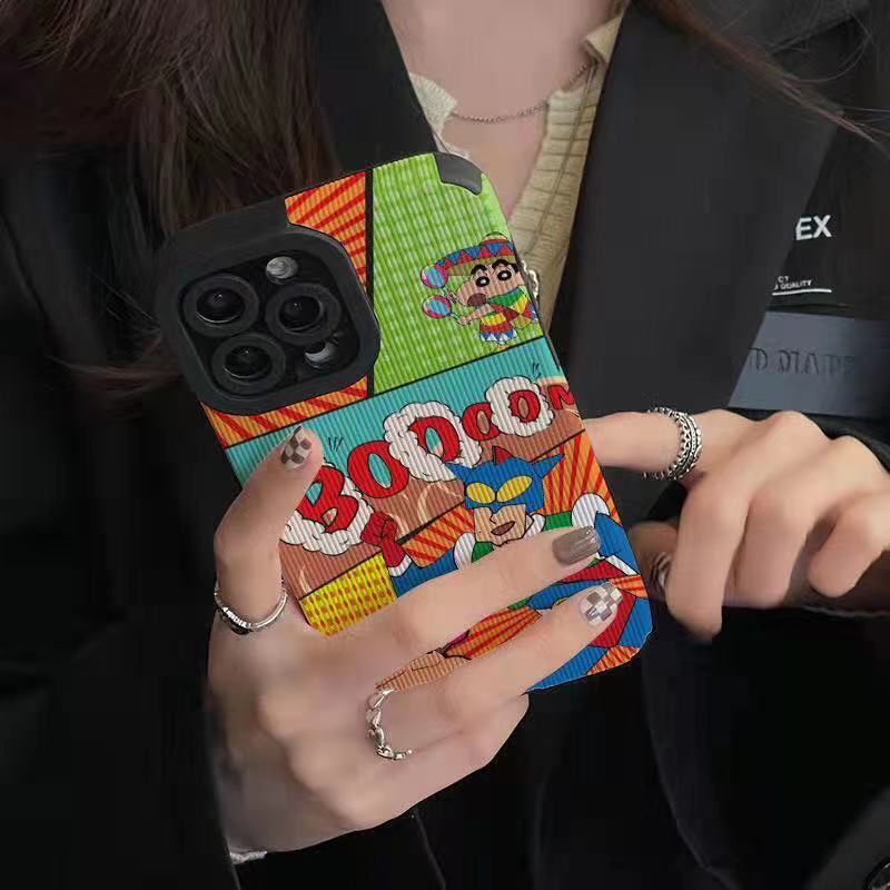 Ốp Điện Thoại Họa Tiết Hoạt Hình Cậu Bé Bút Chì Dễ Thương Cho iphone x 11 11pro 13promax