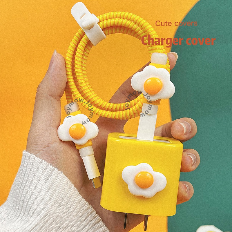 TPU Cute Charger Protector/Charging Cable Protector Compatiable for ip 18W 20W Fast Charger