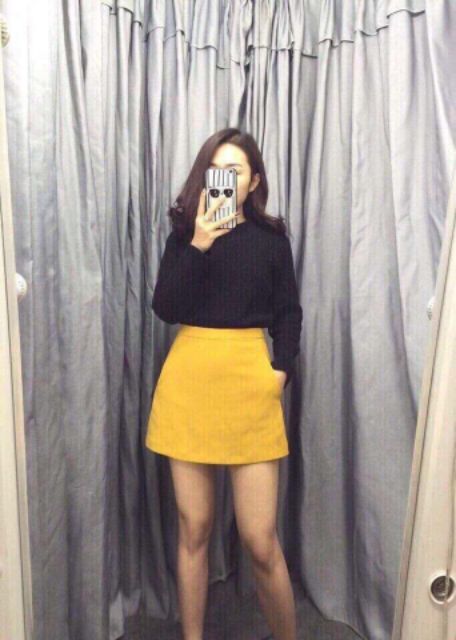 Chân váy chữ A túi sườn