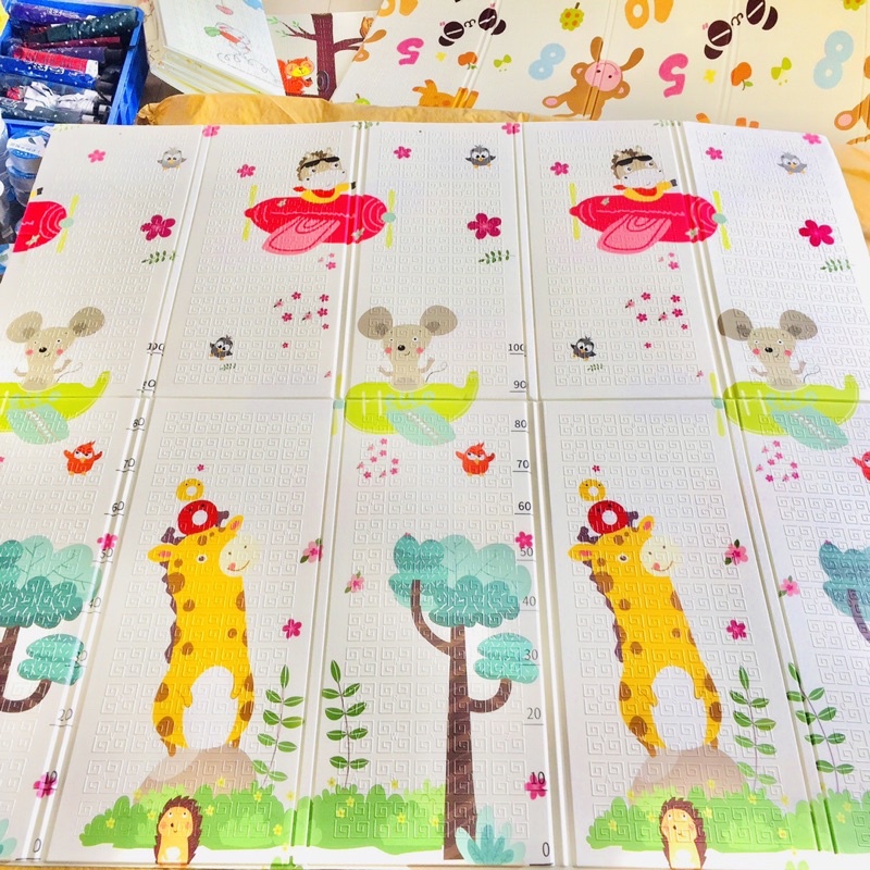 (Dày 10mm) Thảm xốp Xpe cho bé 2 mặt khổ 2m*1,8m chiếu xốp trải sàn chống trơn trượt