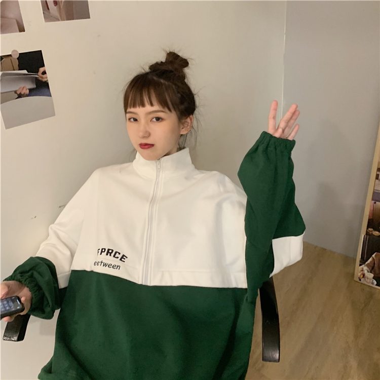 Áo Sweater Kích Thước Lớn Phối Khóa Kéo Thời Trang Mùa Đông
