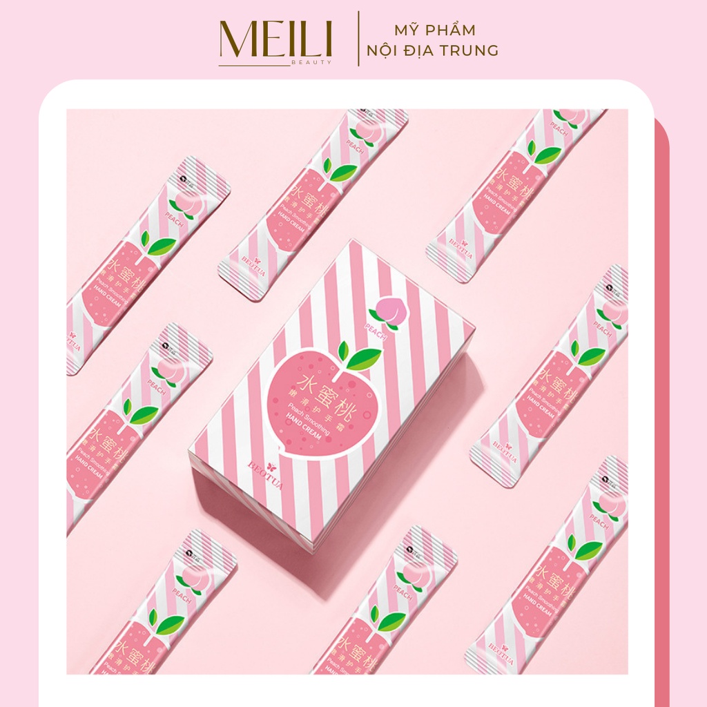 Kem Dưỡng Da Tay BEOTUA Dạng Gói Hương Đào Mềm Mịn Trắng Sáng Da Tiện Dụng Dễ Mang Theo   - Meili Beauty