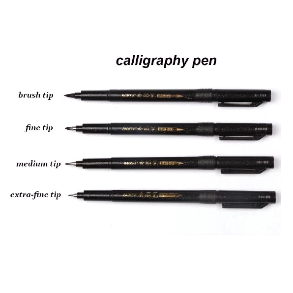 Bút viết calligraphy ngòi cọ brush Baoke - bút nét thanh nét đậm Sổ KLONG, hán tự thư pháp