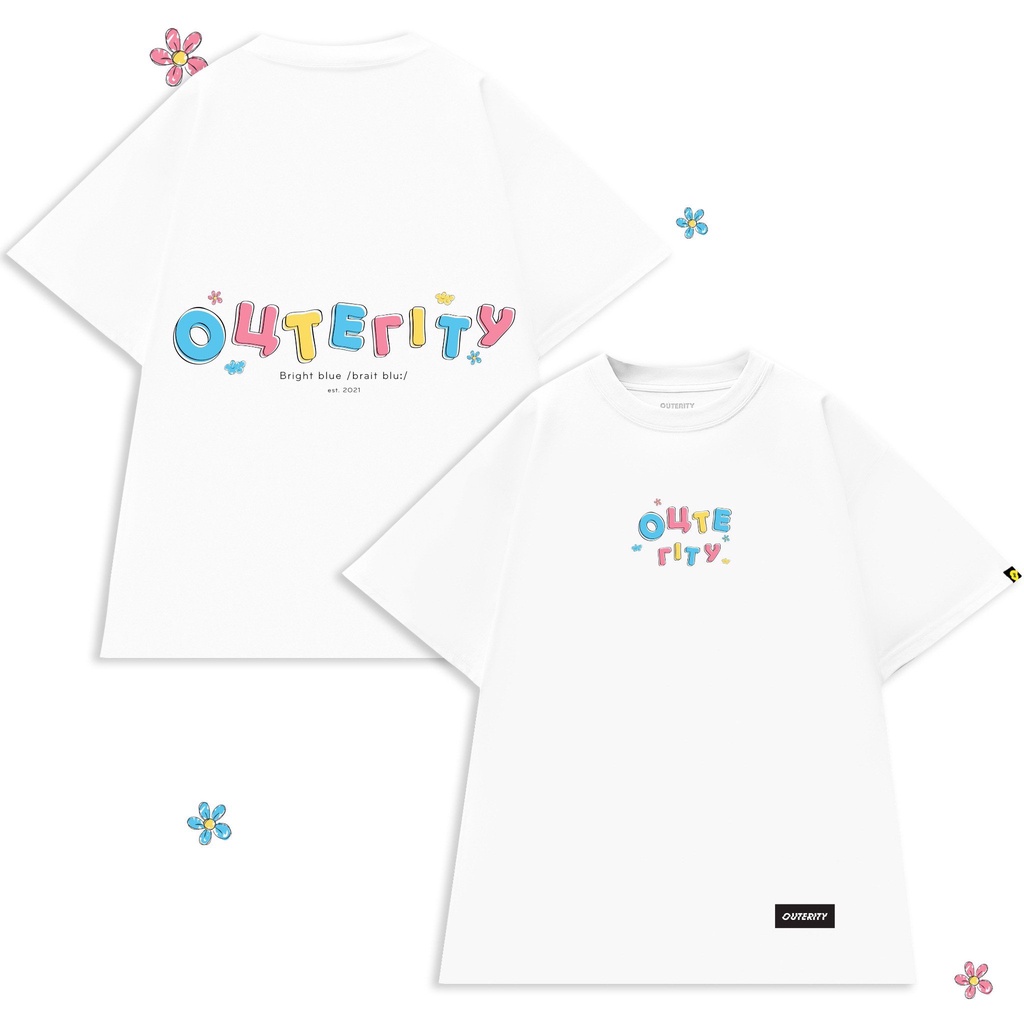 [Mã FAMARAL1 giảm 10K đơn 50K] Áo Flower Drawing Tee - White OUTERITY ORT122 W