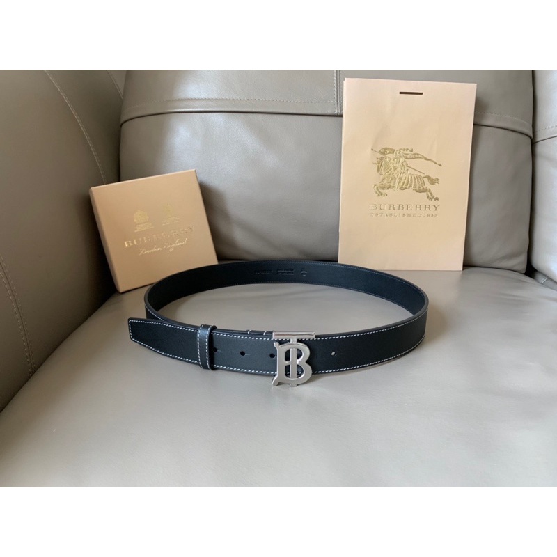 Thắt lưng da Burberry BBR da thật cao cấp  mặt chữ