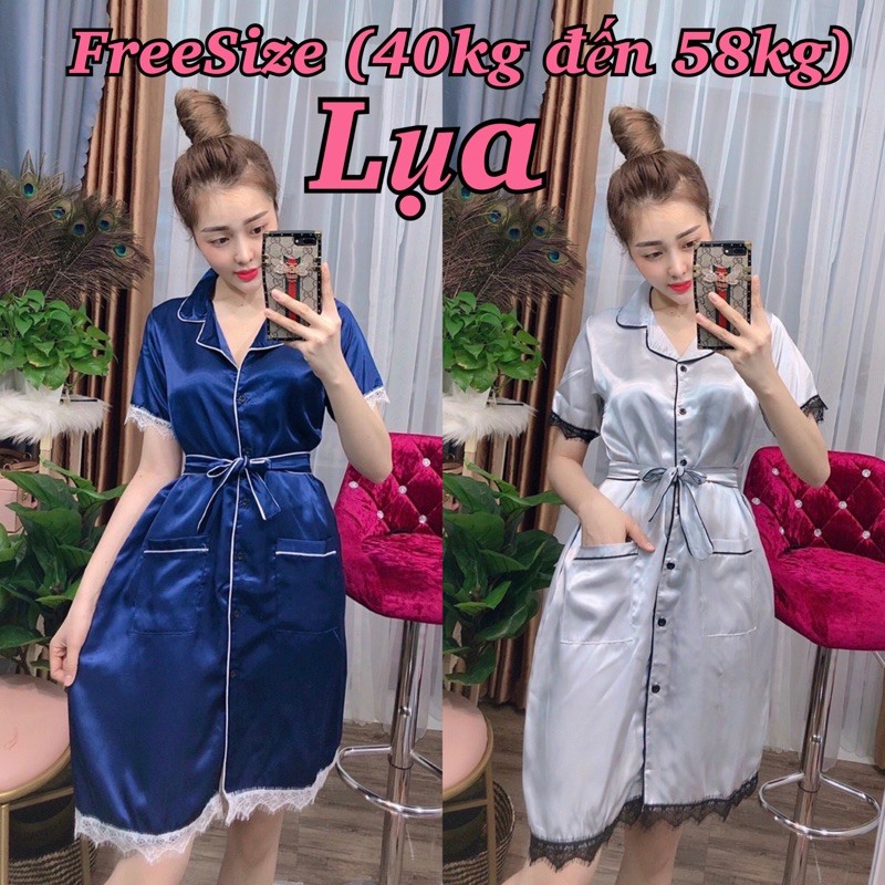 Đầm Pijama Lụa Ren