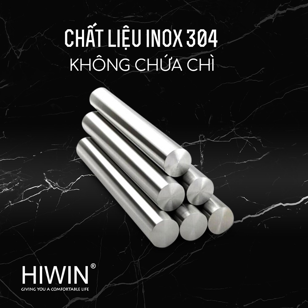 Giàn treo khăn nguyên khối đa năng chống gỉ mặt gương inox 304 Hiwin Y-539