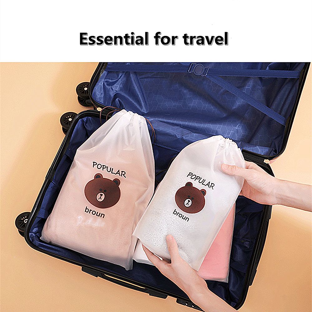 Bộ 1 / 3 túi đựng mỹ phẩm màu sắc trong suốt họa tiết hoa hoạt hình đáng yêu thiết kế chống thấm nước (có bán lẻ)