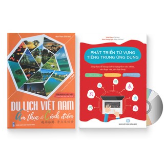 Sách - Combo 2 sách: Phát triển từ vựng tiếng Trung Ứng dụng (in màu) (Có Audio nghe) + Du lịch Việt Nam Ẩm thực + DVD