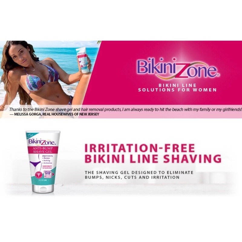 Gel Cạo Bikini Zone Anti-Bumps Shave Gel 150ml (Bill Mỹ - Có Sẵn)