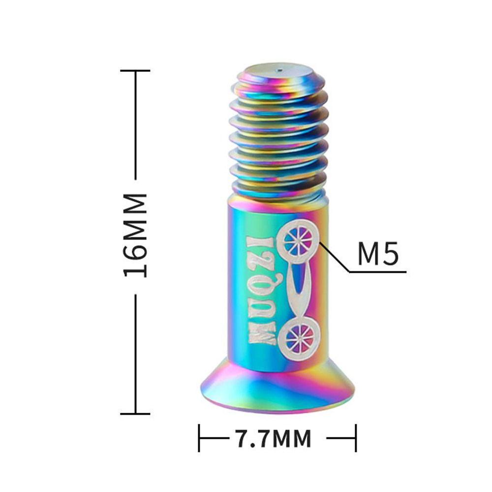 CACTU Bộ 2 Ốc Vít M5 Bằng Hợp Kim Titan Gắn Bánh Xe Đạp Leo Núi