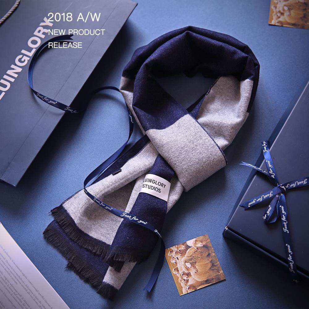 Khăn Choàng Len Cashmere Cao Cấp Đơn Giản Phong Cách Hàn Quốc Thời Trang Thu Đông Cho Nam Nữ