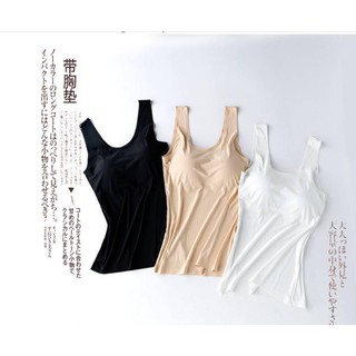 áo ba lỗ kèm bra ( đen và nude )