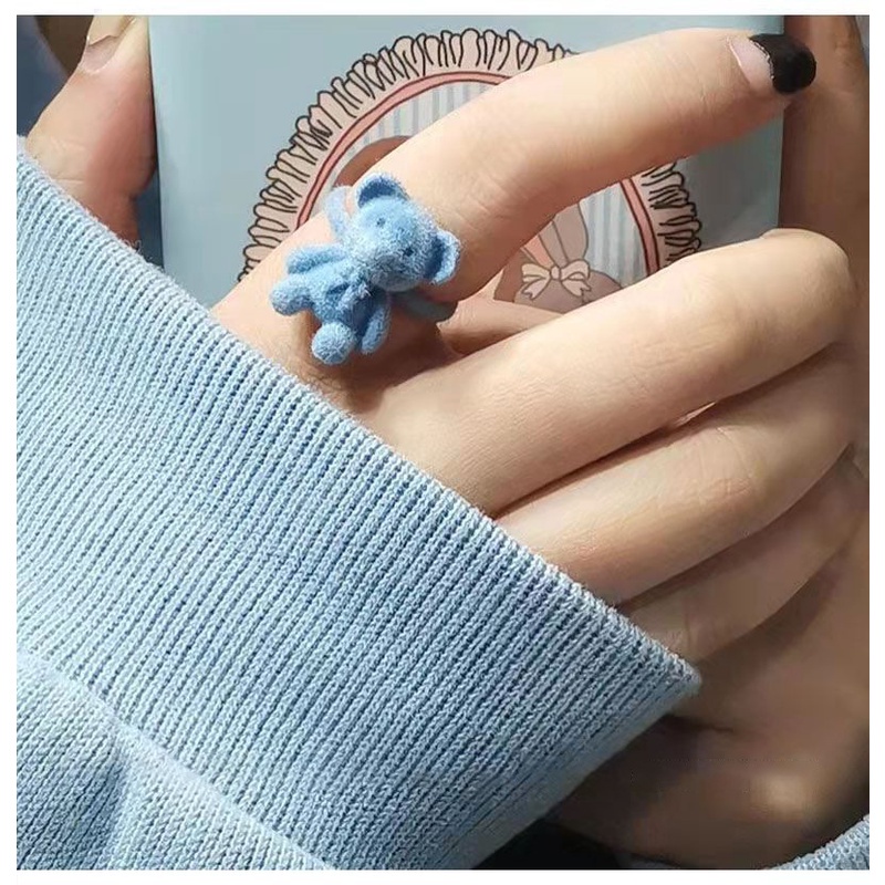 Nhẫn Hở Hình Mặt Gấu teddy Dễ Thương Thời Trang Cho Nữ