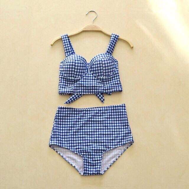 (Có sẵn, ảnh thật) Bikini 2 mảnh caro siêu hot