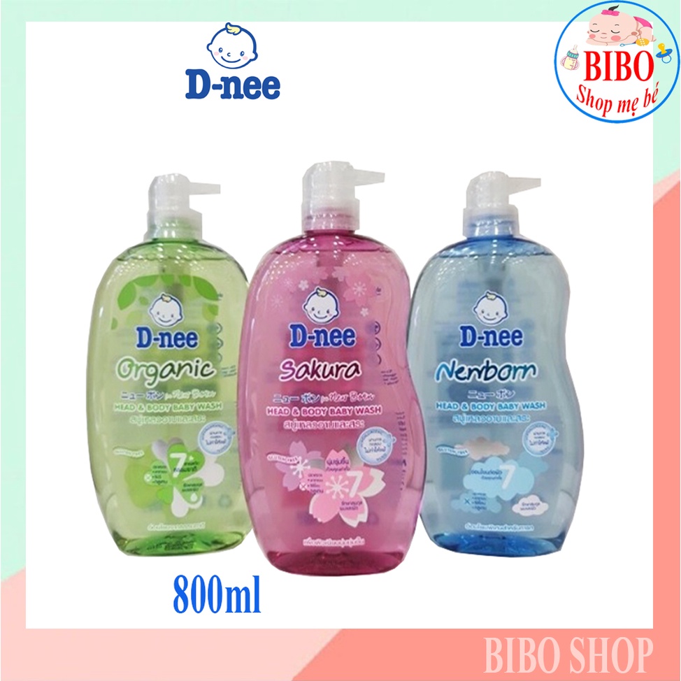Sữa Tắm Gội Toàn Thân Cho Bé, Cho Trẻ em Hiệu Dnee_800 ml (Thái Lan )