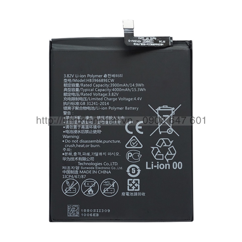 Pin Huawei Y7 Pro 2019 DUB-LX2 4000mAh Zin - Hàng nhập Khẩu