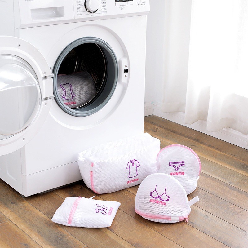 Set 5 túi giặt quần áo loại dày- Túi lưới bảo vệ quần áo chuyên sâu in hình nhận biết 101257