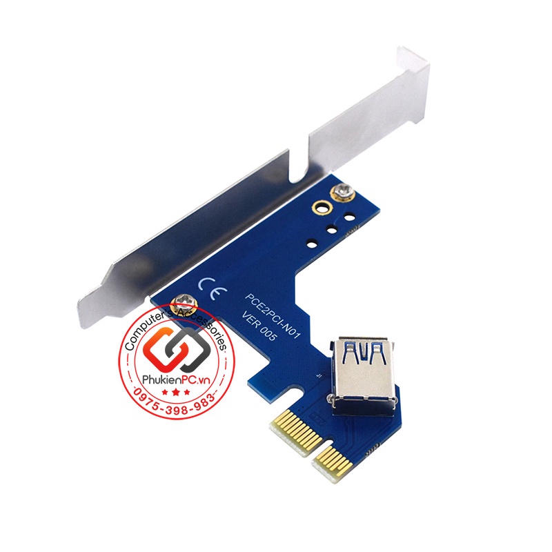 Card Riser mở rộng PCIe 1x ra 4 Port PCIe 1X lắp cùng lúc 4 card