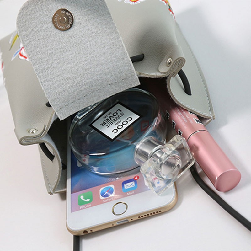 Túi đeo vai thêu họa tiết dễ thương cho nữ