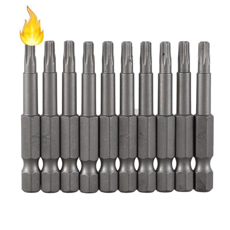 Set 10 mũi khoan T20 đầu lục giác 6.3mm 4mm