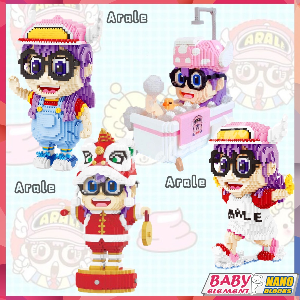Khối Xây Dựng Nano Dr. Nwe Nano Dr. Nwe Đồ Chơi Lắp Ráp Robot Arale Micro Sáng Tạo Cho Trẻ Em