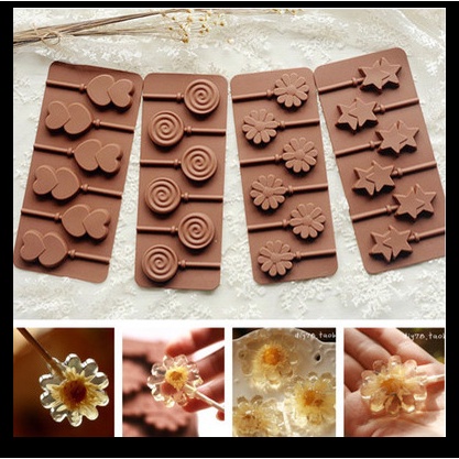 Khuôn silicon làm kẹo mút .