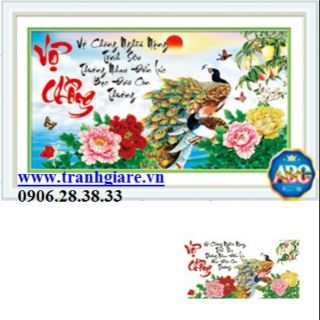 Tranh đính đá vợ chồng 90x50cm