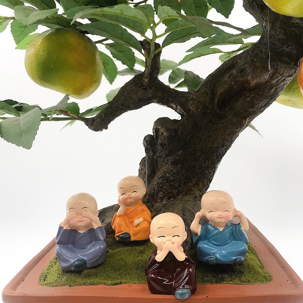 Bộ tượng 4 chú tiểu Tứ Không vật phẩm phong thủy | BigBuy360 - bigbuy360.vn