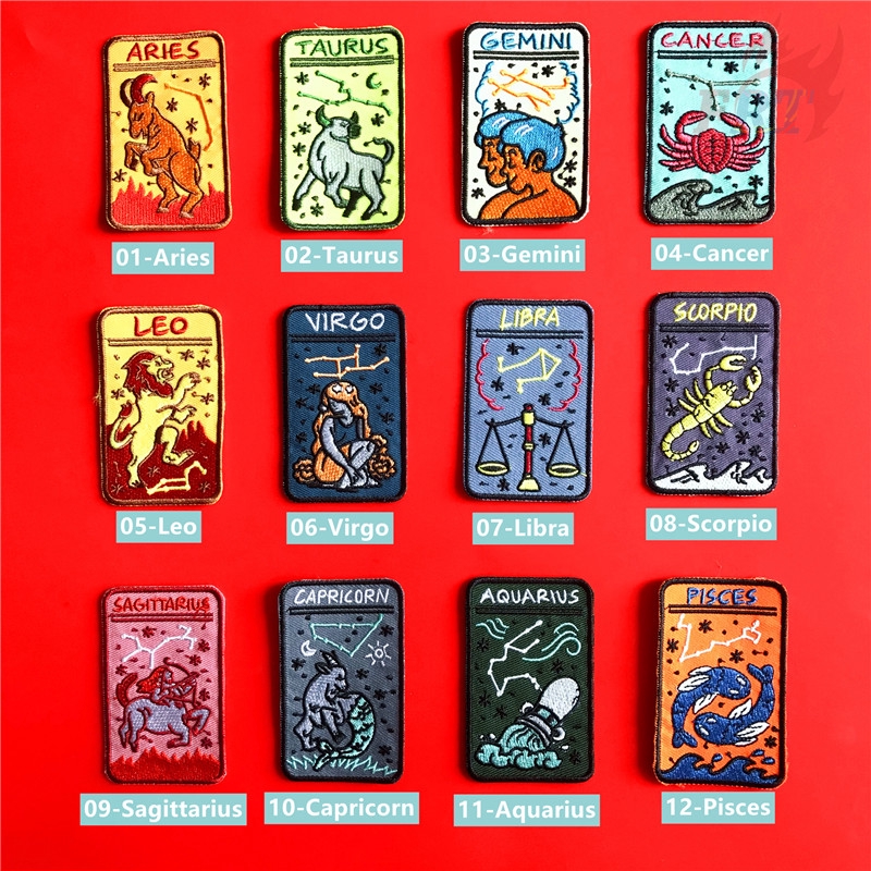 1 Miếng Vá Trang Trí Hình Tròn Kiểu Dáng Chòm Sao 03x7.8cm