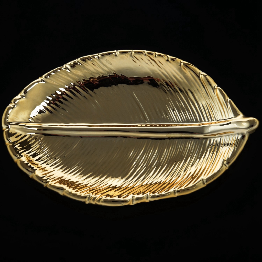 Đĩa Sứ Đựng Thức Ăn Hình Chiếc Lá