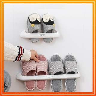 Kệ Để Giày Dép Thanh Nhựa Cài Dép Dán Tường Giá Móc Đồ Phơi Khăn Tắm OENON