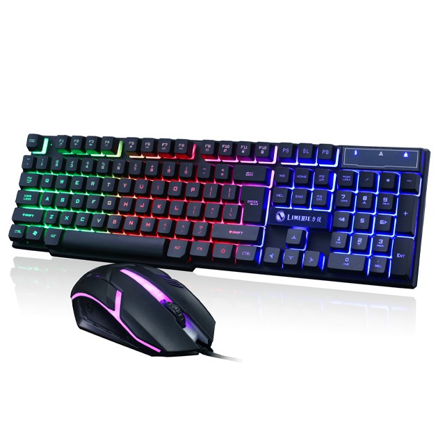 [GIÁ SOCK] Bộ Bàn Phím Giả Cơ và Chuột Chuyên Game Phím Vuông LIMEIDE GTX300 Led 7 Màu