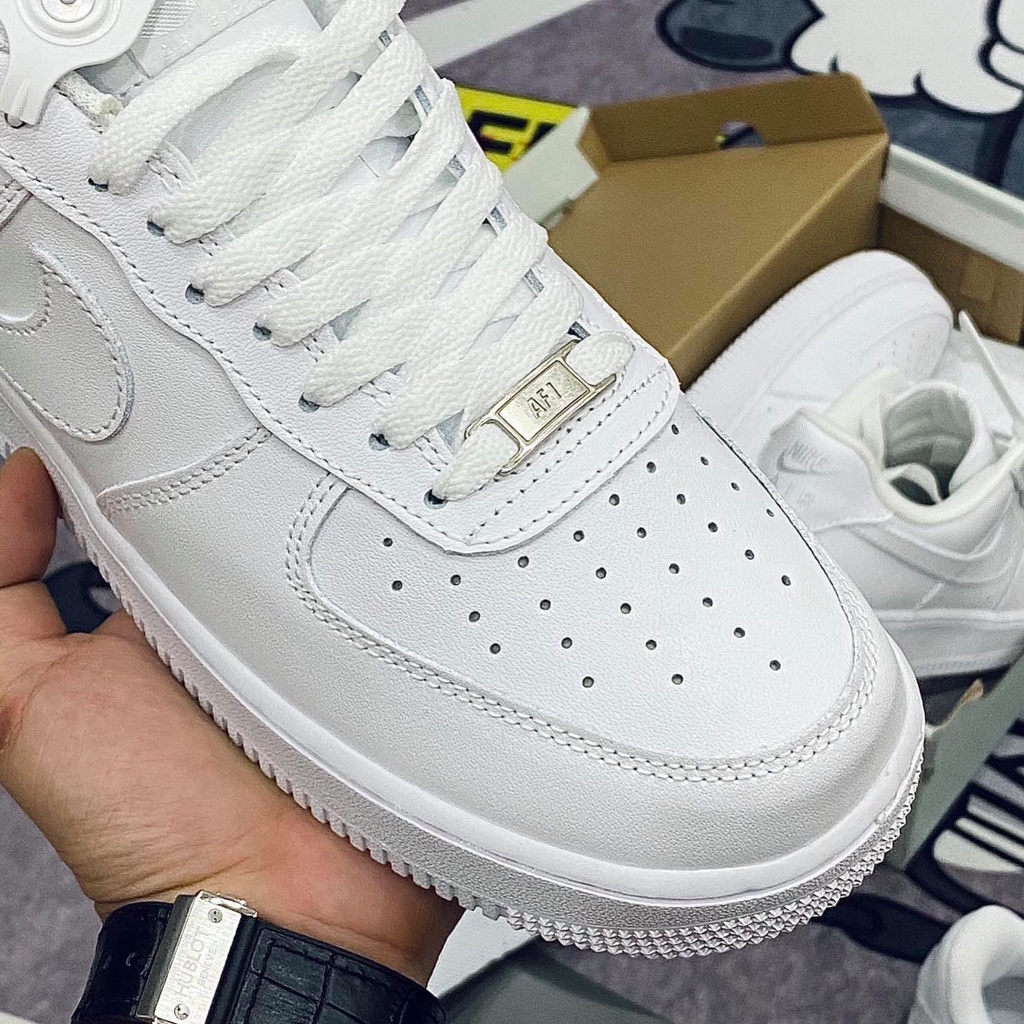 Giày Air Force 1 All White, Giày af1 trắng nam nữ hàng s.cấp full bill, box