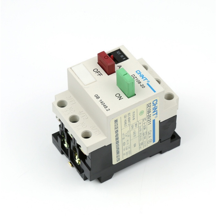 Bảo vệ chống mất pha bảo vệ quá tải động cơ điện 3 pha 380V CHINT DZ108-20/211-16A dải bảo vệ 10A-16A