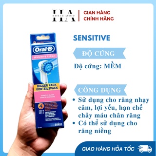 Đầu bàn chải điện Oral B thay thế SENSITIVE dành cho răng nhạy cảm, bảo vệ nướu hạn chế chảy máu răng