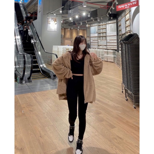 (Ảnh thật) Quần legging đen cạp cao gen bụng chất dày full túi giấy Mu ji hàng cao cấp Quảng Châu, quần legging cạp cao