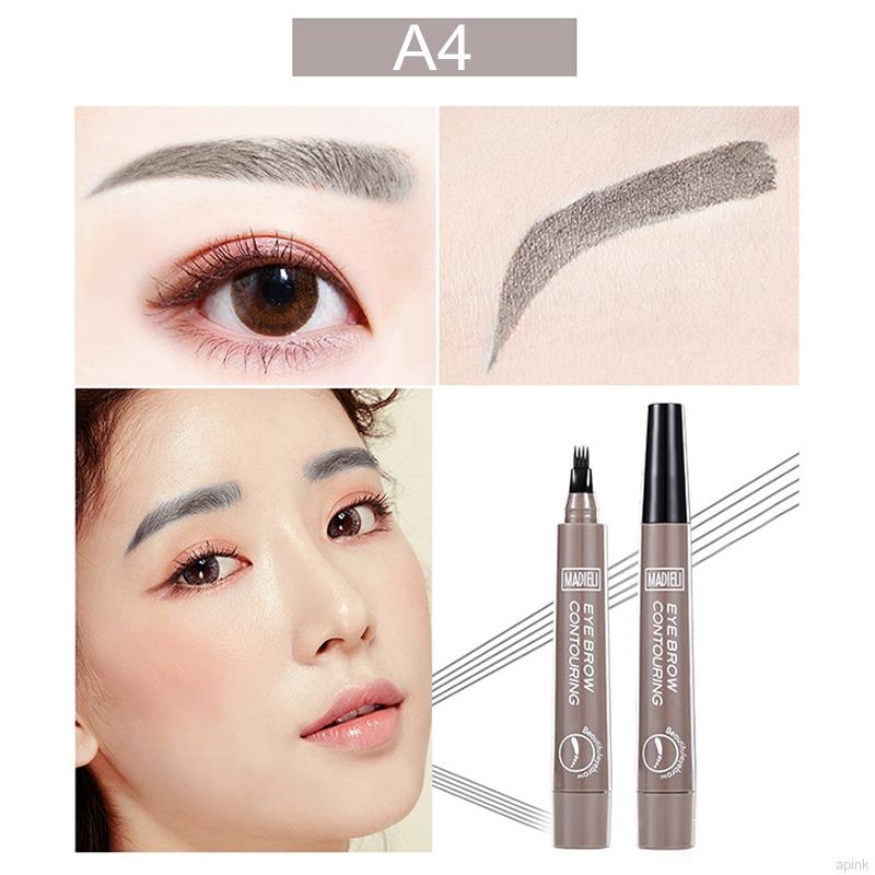 Bút chì kẻ lông mày phẩy sợi 4D chất lượng cao Chì kẻ mày chống thấm nước bền màu dài lâu