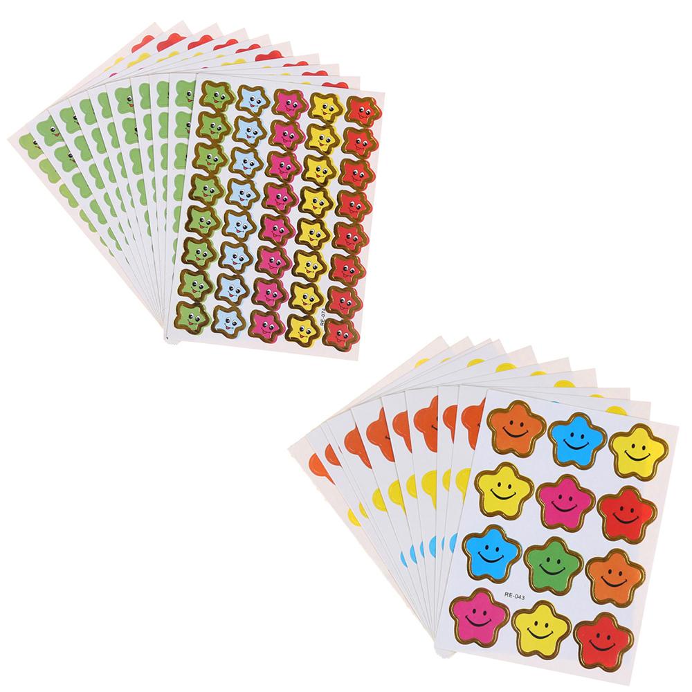 Bộ 10 Tấm Nhãn Dán Trang Trí Dễ Thương Cho Bé DIY