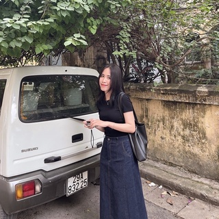 Chân váy jeans dáng dài - Sam Long Skirt