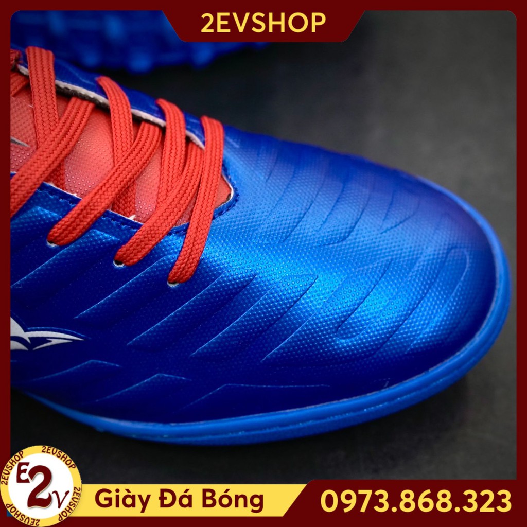 Giày đá bóng thể thao nam Mira Hùng Dũng 16 Xanh Dương, giày đá banh cỏ nhân tạo cao cấp - 2EVSHOP