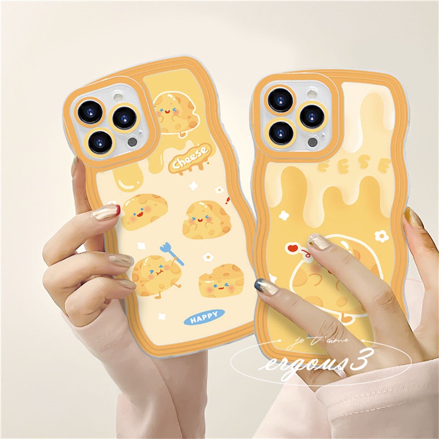 Ốp Điện Thoại Mềm In Hình Gấu Phô Mai Cho iPhone 14 13 12 11 Pro Max SE2020 X XR Xs Max 7 8 Plus