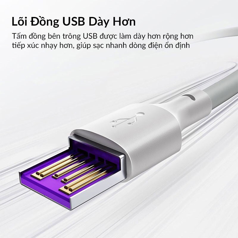 ✅COMBO 2 SET CÁP SẠC NHANH 1.5M USB -TYPEC BASEUS 40W 5A FAST CHARGE SIMPLE WISDOM DATA CABLE KIT- Hàng chính hãng