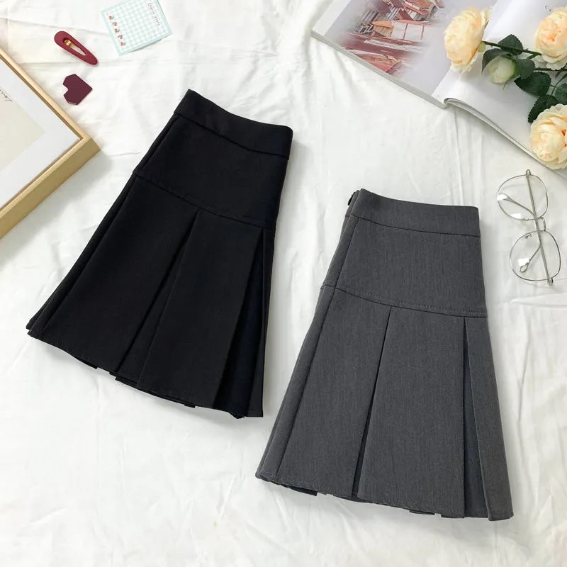Chân váy xếp ly to dáng ngắn có quần bên trong kèm ảnh thật SẴN ĐEN S,XS,L, 2XL, GHI S,M,XL